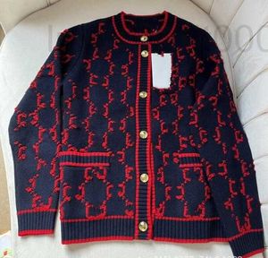 Damskie swetry designerskie załoga szyi w paski przycięty kardigan sweter moda luksusowa marka luksusowa marka pojedynczego piersi w stylu Preppy Korea Ubrania Redg
