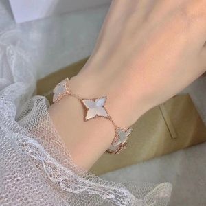 Clover Armband 18K Gold Chain Armband Designer for Women Love V Diamonds Armband Mens