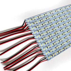 LEDストリップDC 12V LEDハードバーストリップライト50cm SMD 2835 72LEDSアルミニウムリジッドストリップキッチンキャビネットランプ10PCS 50PCS 100PCS P230315