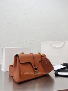 C retro fashion ladies bag shoulder bag crossbody bag bucket bag daily with large capacity handbag with folding box simple fashion brown size 24 * 14CM
