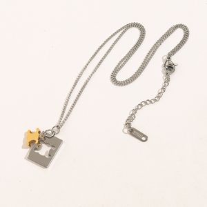 Designer Colares de ouro 18k Colar de colar de amor para mulheres de aço inoxidável letra pingente de pingente de gargantilha de alta qualidade Jóias de casamento ZG1681