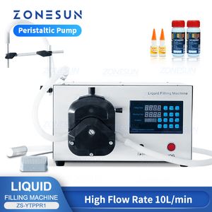 ZONESUN Riempitrice di liquidi ad alta portata 10L / min Acqua Insalata Olio Pigmento Inchiostro Colla Bottiglia Produzione di imballaggi ZS-YTPPR1