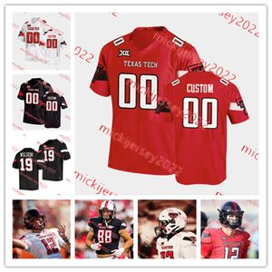 Coy Eakin Texas Tech Football Jersey Custom Stitched Mens Derrick Lewis II Seth Martin Harvey Dyson III Matt Keeler Austin McNamara Texas Tech Red Raiders Jerseys