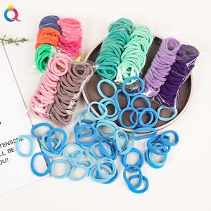 50 st/set flickor små 4cm band elastiska hårband färgglada barn nylon scrunchie pannband barn hästsvanshållare hår tillbehör 1939