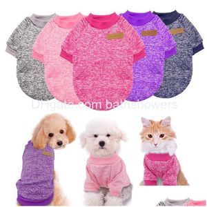 Vestuário para cães cães roupas chihuahua puppy pet rouse jacket jacket jacket de inverno suéter macio roupas para gatos pequenos gatos pug yorkies gota dhkm3