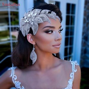 Stingy Brim Hats YouLaPan HP455 Luxurious Headbands for Hair Woman Silver Wedding Headpiece Bridal Headwear Bride Accessries 230314