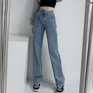 Женские джинсы Женщины широкие штаны ноги мама женщина черные голубые брюки с высокой талией 2023 одежда панталоны Spodnie Damskie