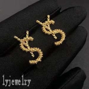 Crystal luxury designer earring for teen girls stud dangling letter shape earings alloy simple iced out unique ohrringe women earrings fashion couples ZB033 E23