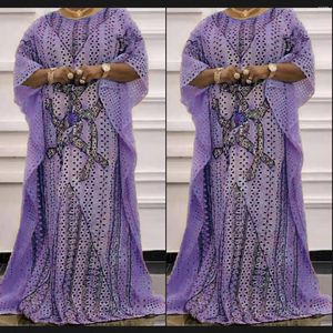 Roupas étnicas Vestidos africanos para mulheres Verão 2023 Roupas Dashiki Lace Boubou Robes Vestido Longo e Interior