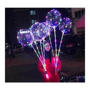 Led Strings Bobo Ball Line Con Stick Wave String Balloon Light Up For Christmas Halloween Wedding Birthday Home Party Drop Delivery Dhfgr