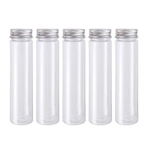 110ml Clear Plastic Test Tubes with Screw Caps Cookie Nuts Bottle Containers for Party Favors Science Experiment Home