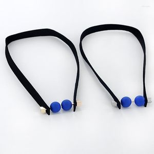 Girocollo Collana con pallina blu in stile pietra naturale Ciondolo color oro argento Nastro di velluto nero Gioielli di moda Femme