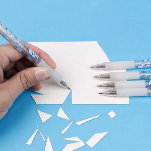 1 Piece Press Cartoon Bear Art Utility Knife Pen Paper Cutting Tool Craft Tools Precision Sticker Cutter School Supplies