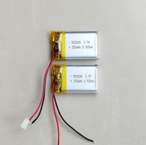 502030 3.7V Li Polymer Battery 250mAh litiumbatterier med skyddskort laddningsbart batteri för Bluetooth -headset GPS MP3 MP4