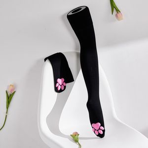 Calze Calze Gothic Lolita Calze alte da donna Calze Harajuku Lingerie femminile 3D Cat Claw Calze lunghe Calze a compressione sexy Autunno 230316