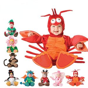 Rompers ankomst högkvalitativa pojkar flickor halloween dinosaurie kostym romper barn kläder set småbarn co-splay triceratops 230316