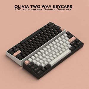 GMK Olivia Bingsu 160 Keys Cherry Profile Double Shot Keycap English Custom Personality Keycaps For Mechanical Keyboard 61/64