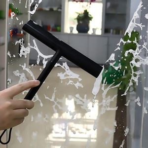 Shower Squeegees Glass Clean Scraper Washing Wiper Hanger Floor Window Cleaning Household Water Wall Hanging Mirror with Handle