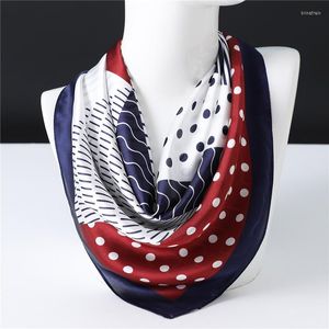 Nackband 2023 Retro kvinnor silkeshalschief polka dot hårband femme magisk handväska tillbehör lyxig fyrkantig halsduk foulard handled