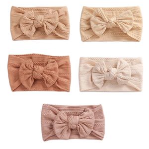 Party Decoration Newborn Baby Headband For Girls Elastic Knit Children Baby Bows Soft Nylon Kids Headwear Hair Accessories 32 Colors