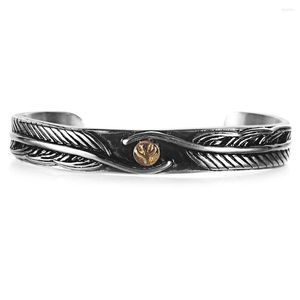 Bracelet hommes ouvert manchette torsion épines fil Pulsera titane acier géométrique Bracelet barbelé bijoux Viking bracelets Ss-167