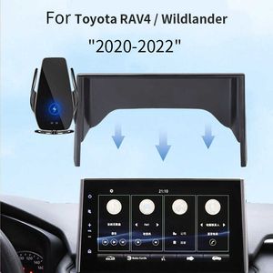 Phone celular monta suporte do carro do carro para Toyota Rav4 veículo ativo recreativo com tração nas quatro rodas Wildlander 2020-2022 Suporte de carregamento sem fio P230316