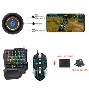 PUBG Mobile GamePad Bluetooth Controller Gamer Kit 5 i 1 Gaming Keyboard Mouse Converter för mobiltelefon surfplatta Android M16