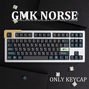 GMK NORSE Large Set Cherry Profile PBT Keycap Tasti di personalità personalizzata inglese per tastiera meccanica 61/64/68/75/84/87/96/98