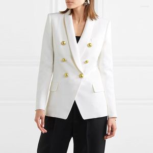 Women's Suits S-XXL High Quality 2023 Fashion Solid Color Green Fruit Collar Long Sleeve Button Decoration Slim Fit Commuter Women Blazer