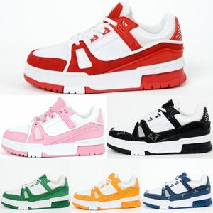 Scarpe per bambini Casual Ragazzi Ragazze Scarpe da ginnastica Virgil Bambini Sport giovanile Scarpe da lettera in pelle per bambini Giallo Bianco Rosso Blu Nero Stringate Abloh Scarpe da ginnastica da esterno