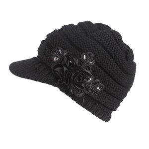 Boinas Cap 2023 Mulheres Senhoras de inverno Chapéu de tricô Turbano Designer mestre da pilha de pilha Drop 487g ##