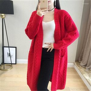 Damen Strick T-Shirts Frauen Lange Strickjacken für Herbst Winter Warm Oversize Poncho Koreanische Strickjacke Sueter Mujer Solid 2023 Mich22