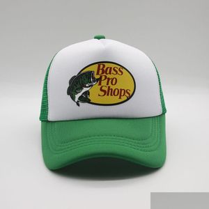 Ball Caps Bass Pro Shops Printing Cap boné de verão ao ar livre Casual Casual Truck Hat Drop Drop Acessórios de moda Chapéus Luvas DHNJT