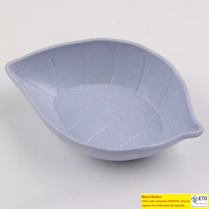 new super cute pink Leaf Shape small dish small bowl soy sauce fruit tableware flat and deep dish Wheat Straw Sushi plate