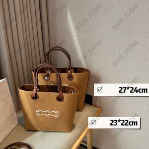 Womens Fashion Crochet Handle Bag Canvas Designer Handbag Stylish Shopping Bags Luxury Tote Classical Mönster Shopping Totes For Women 2023