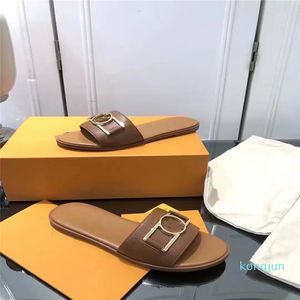 Moda Paris Luxe Tasarımcı Erkekler Slipper Oran Miras Buzağı Sandalet Yüksek Kalite Izmir Flip Flop Erkekler Büyük