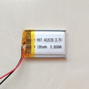 500st per parti 402030 3.7V 180mAh Lipo litiumbatterier Li Polymerbatteri för Bluetooth GPS -headset MP5