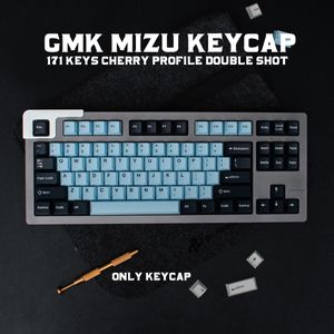 GMK Mizu 171 Keys Cherry Profile Double Shot Cap Cake Custom Custom Personality Keycaps для механической игры клавиатуры 61/64/68/75