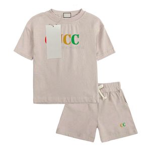 CALDO 2-12 anni Set di abbigliamento New Luxury Logo Designer Boy T-shirt corta Pantaloni corti 2 pezzi Abbigliamento moda in cotone