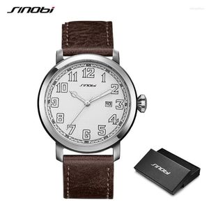 Wristwatches Business Mens Watch Japan Imported Movement Geneva Leather Strap Sports Military Watches Fashion Simple Quartz WristwatchWristw