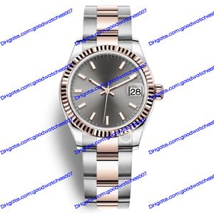 Hot-selling high-quality women's watch Asia ETA 2813 automatic watch 278271 278241 31mm gray dial sapphire glass 18k rose gold stainless steel strap watch wristwatch