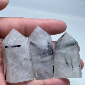 Figurine decorative Natural Tourmaline Quartz Crystal Wand Point