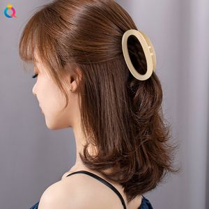 Ellipse Transparent Hair Claw Ribbon Women Solid Plastic Crab for Hair Strong Bit Force Hair Clamp Hairpin Accessories 1947