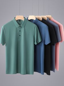 Męskie polo letnie męskie koszule Polo Klasyczna koszulka z krótkim rękawem oddychająca chłodzenie Szybkie suche nylonowe polo Polos Men T-shirt Plus Size 8xl 230316