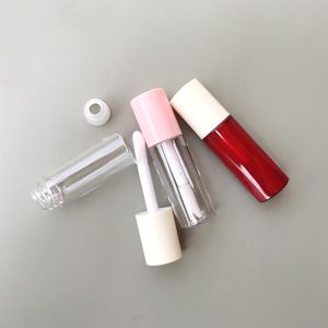 Storage Bottles & Jars 20pcs Empty Round Lip Gloss Tube DIY Portable Liquid Lipstick Bottle Clear Lipgloss Tubes Cosmetic Container