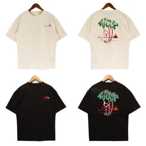 2023 Men tshirts Designer Roupas Banner de camisa urso impressão de alfabeto grafite camiseta gráfica camiseta de mangas de ombro cair camisetas