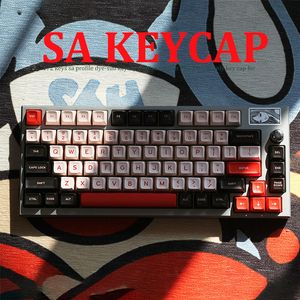 172 Tasten Double Shot Keycaps SA -Profiltaste für Cherry MX Switch Keycaps Wired USB Mechanical Gaming Keyboard TM860 Flamin