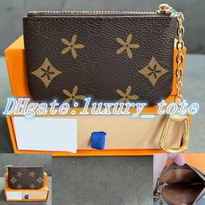 Porta della carta da donna Louiseviutionbag Bag Small Walets zippy Chiave borsetta marrone fiore marrone colpischi ceramica in pelle lussuosa designer wallet co 8924