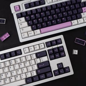 Keyboards Large Set 253 Keys GMK Amethyst Keycap Double Shot KeyCaps Cherry Profile Keycap For 61 64 68 84 87 96 104 Mechanical Keyboard