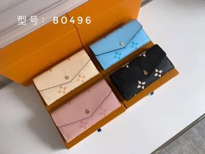 CC HighQuality luxurys designers wallet Purse bag Woman Fashion Wallets Monogrames SARAH Flip Long Envelope Zipper Coin Purses Dust Bag